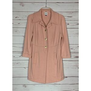 CABI Women's S Small 6023 Take 5 Topper Preppy Classic Pockets Button Front Coat